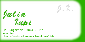 julia kupi business card